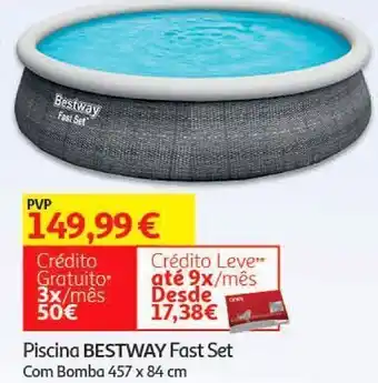 Auchan Piscina fast set bestway:c/bomba 457x84cm promoção