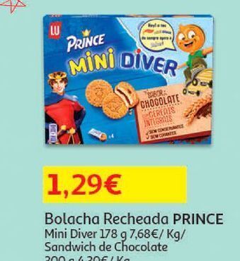 Auchan Bolacha recheada prince promoção