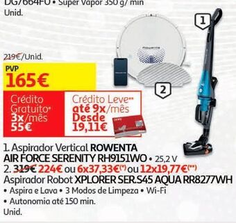 Auchan Aspirador vertical rowenta promoção