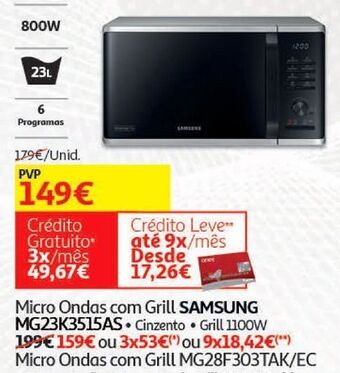 Micro ondas c/grill samsung