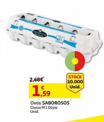 Auchan Ovos saborosos classe m 1 dúzia promoção