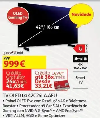 Auchan Tv oled lg 42c24la.aeu - novidade promoção