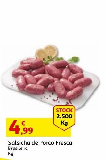 Auchan Salsicha de porco fresca brasileira kg promoção