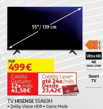 Auchan Tv hisense 55a63h promoção