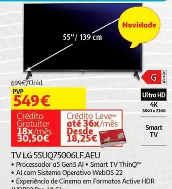 Auchan Tv lg 55uq75006lf.aeu - novidade promoção