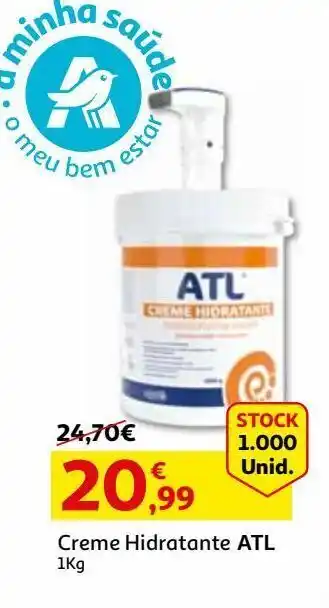 Auchan Creme atl hidratante 1kg promoção