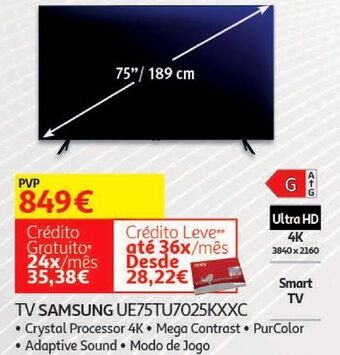 Tv samsung ue75tu7025kxxc