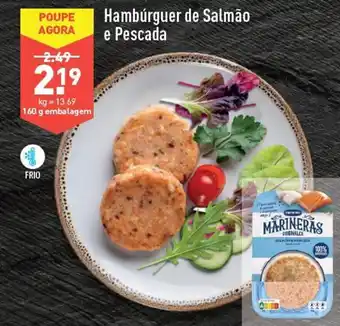 ALDI Hambúrguer de Salmão e Pescada 160g promoção