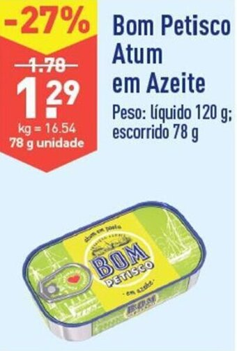 ALDI Bom Petisco Atum em Azeite 78g promoção