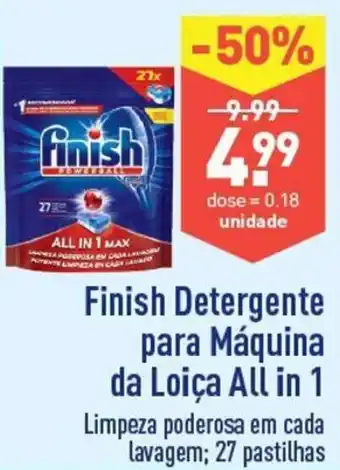 Finish Detergente para Máquina da Loiça All in 1 27 pastilhas