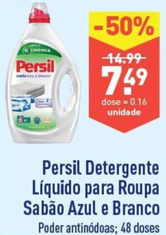 ALDI Persil Detergente Líquido para Roupa Sabão Azul e Branco 48 doses promoção