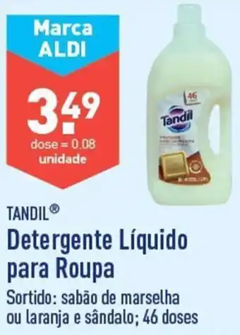 ALDI Tandil Detergente Líquido Roupa 46 doses promoção