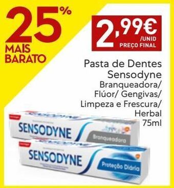 Amanhecer Pasta de dentes sensodyne promoção