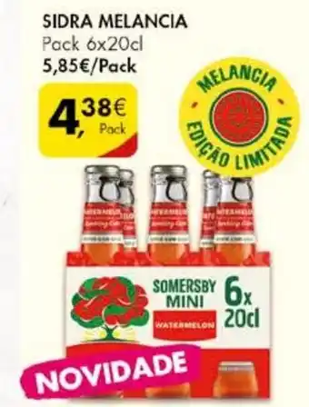 Pingo Doce Somersby Mini Sidra Melancia 6 x 20cl promoção