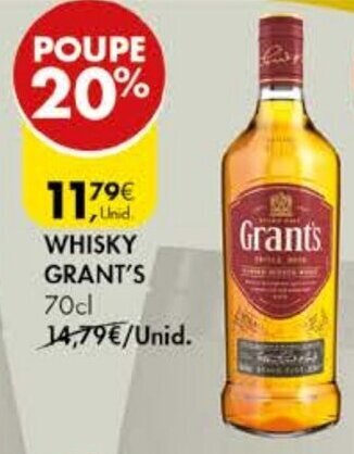 Pingo Doce Whisky Grant's 70cl promoção