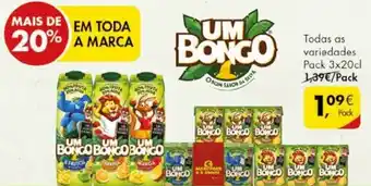 Pingo Doce Um Bongo o Bom Sabor da Selva 3 x 20cl promoção