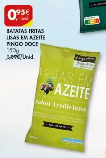 Pingo Doce Batatas Fritas Lisas em Azeite Pingo Doce 150g promoção