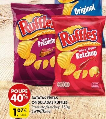 Pingo Doce Batatas Fritas Onduladas Ruffles 150g promoção