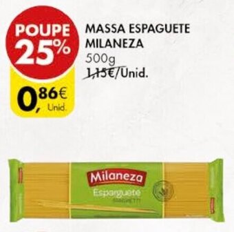 Pingo Doce Massa Esparguete Milaneza 500g promoção