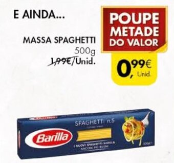 Pingo Doce Barilla Massa Spaghetti 500g promoção