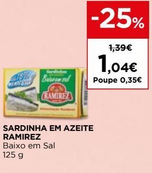 El Corte Inglés Sardinhas enlatadas ramirez promoção