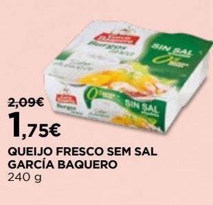 El Corte Inglés Queijo fresco garcía baquero promoção