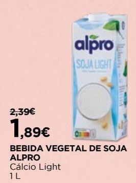 El Corte Inglés Leite de soja alpro promoção