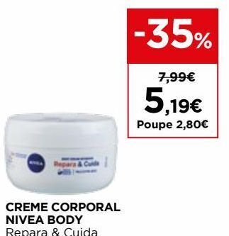 El Corte Inglés Creme para o corpo nivea promoção