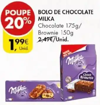 Pingo Doce Bolo de Chocolate Milka Chocolate 175g /Brownie 150g promoção