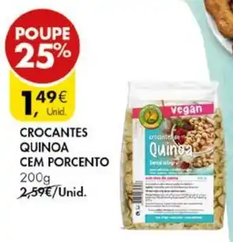 Pingo Doce Crocantes Quinoa Cem Porcento 200g promoção