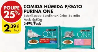 Pingo Doce Comida Húmida p/Gato Purina One 4 x 85g promoção