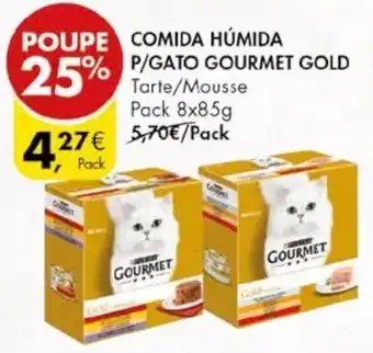 Pingo Doce Comida Húmida p/Gato Purina Gourmet Gold 8 x 85g promoção