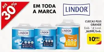 Pingo Doce Lindor Cuecas Plus Grande 14 unid. promoção
