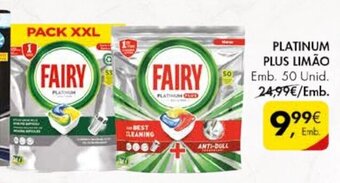 Pingo Doce Fairy Platinum Plus Limão 50 unid. promoção
