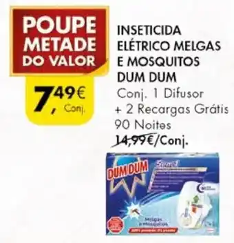 Pingo Doce Dum Dum Insecticida Elétrico Melgas e Mosquitos 90 noites promoção