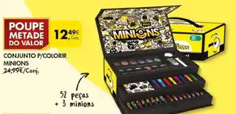 Pingo Doce Conjunto p/Colorir Minions promoção
