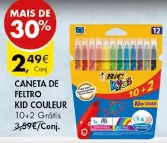 Pingo Doce Caneta de Feltro Kid Couleur BIC 10 +2 promoção