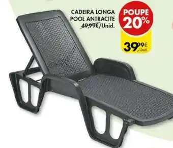 Pingo Doce Cadeira Longa Pool Antracite promoção