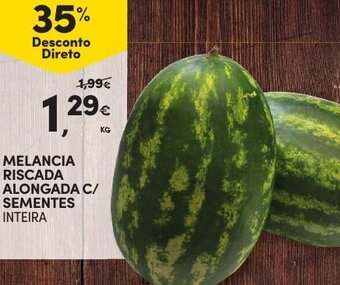 Continente Melancia Riscada Alongada c/Sementes promoção