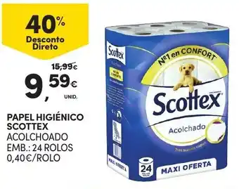 Continente Papel Higiénico Scottex 24 rolos promoção