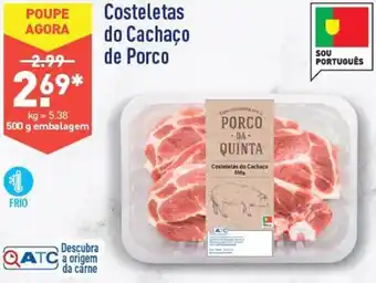 ALDI Costeletas do Cachaço de Porco 500g promoção