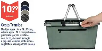 ALDI Cesto Térmico 44x29x25cm 18L promoção