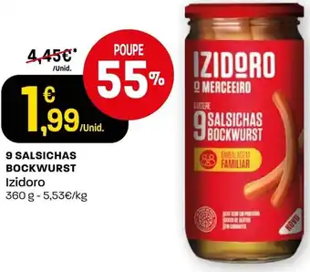 Intermarché 9 Salsichas Bockwurst Izidoro 360g promoção