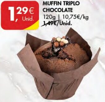 Pingo Doce Muffin Triplo Chocolate 120g promoção