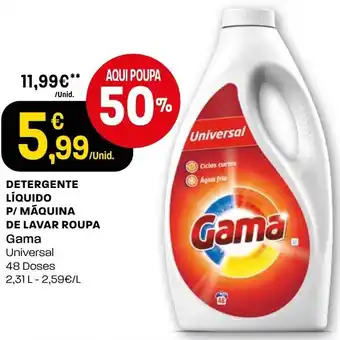 Intermarché Detergente Líquido P/Máquina de Lavar Roupa Gama 48 Doses 2,31L promoção