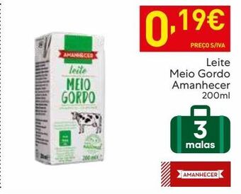 Recheio Leite semi desnatado amanhecer promoção