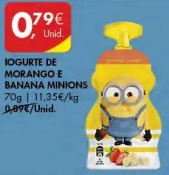 Pingo Doce Iogurte de Morango e Banana Minions 70g promoção