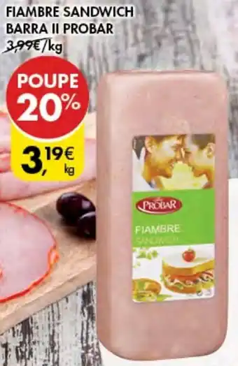 Pingo Doce Fiambre Sandwich Barra II Probar promoção
