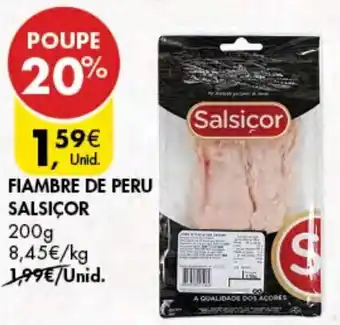 Pingo Doce Fiambre de Peru Salsiçor 200g promoção