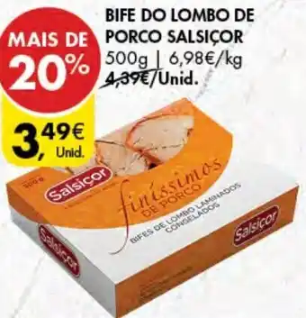Pingo Doce Bife do Lombo de Porco Salsiçor 500g promoção